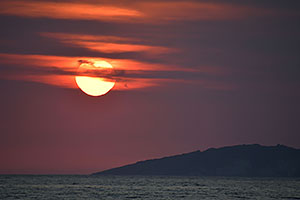 Čierna Hora: západ slnka v Ada Bojana, 17.7.2024 Cierna Hora