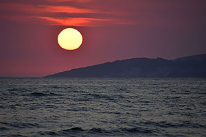 Čierna Hora: západ slnka v Ada Bojana, 17.7.2024 Cierna Hora