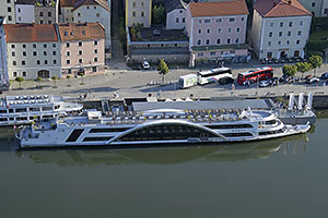 Passau: výletná loď Kristallschiff Donau, 10.8.2024 Passau