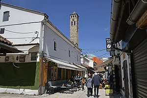 Sarajevo: Baščaršija, Sahat-kula, 28.4.2024 Sarajevo
