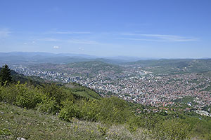 Sarajevo: výhľad na mesto z vrchu Vidikovac, 28.4.2024 Sarajevo